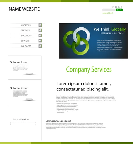 Diseño del sitio web — Vector de stock