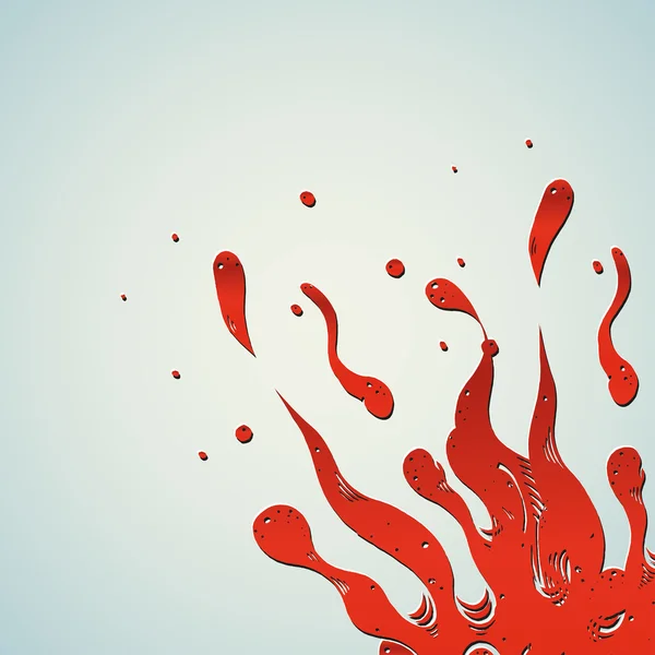 Fundo de sangue vermelho, ilustração vetorial — Vetor de Stock