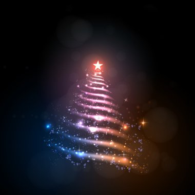 soyut Noel ağacı, kolay tüm düzenlenebilir