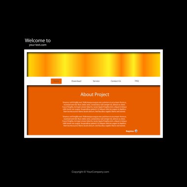 Web sitesi şablonu, kolay düzenlenebilir