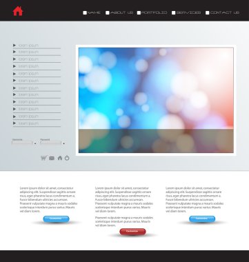 Web sitesi şablonu, kolay düzenlenebilir
