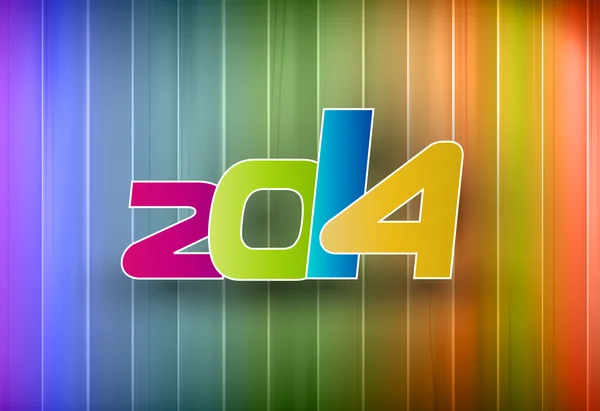 Frohes neues Jahr 2014 bunte Feier Hintergrund — Stockvektor