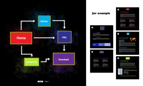 Modelo de design de web site abstracto simples — Vetor de Stock