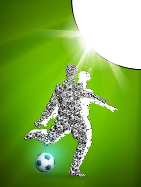 Eylem futbolcu, arka plan, kolay tüm düzenlenebilir