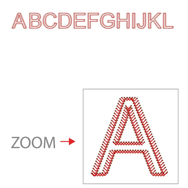 アルファベット野球スタイル、ベクトル図、簡単すべて編集可能 — ストックベクタ