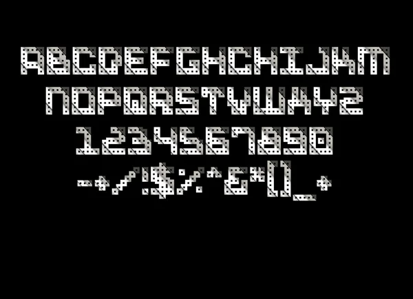 Стиль початкового алфавіту зі сталі, Векторні ілюстрації, легко редагується — стоковий вектор