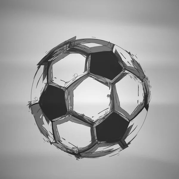 素描足球矢量 — 图库矢量图片