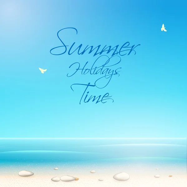 海沙滩夏季设计 — 图库矢量图片