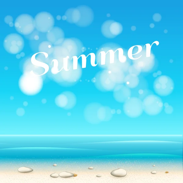 Vacaciones de verano playa fondo — Vector de stock