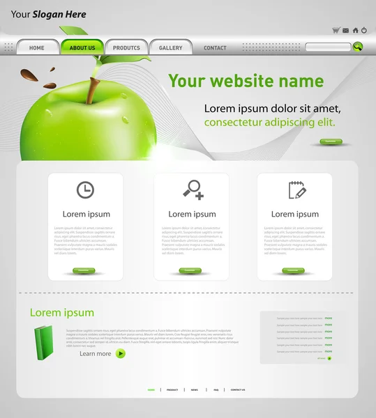 ウェブサイトの近代的なテンプレート — ストックベクタ