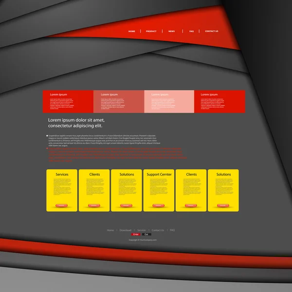 Webbplats färg mall, lätt redigerbara — Stock vektor