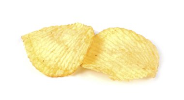 Patates cipsi beyaz arkaplanda izole