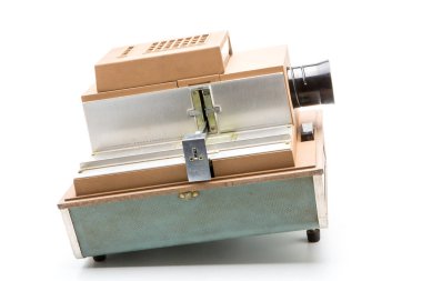 Beyaz üzerine eski film yansıtıcısı