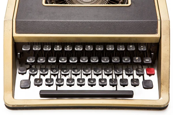 Old Typewriter White Background — Stock Photo, Image