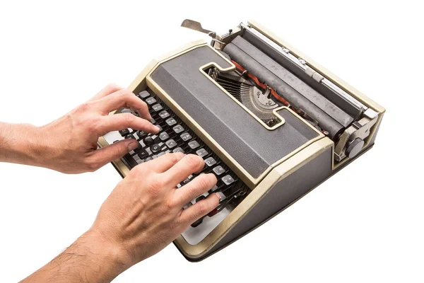 Old Typewriter White Background — Stock Photo, Image