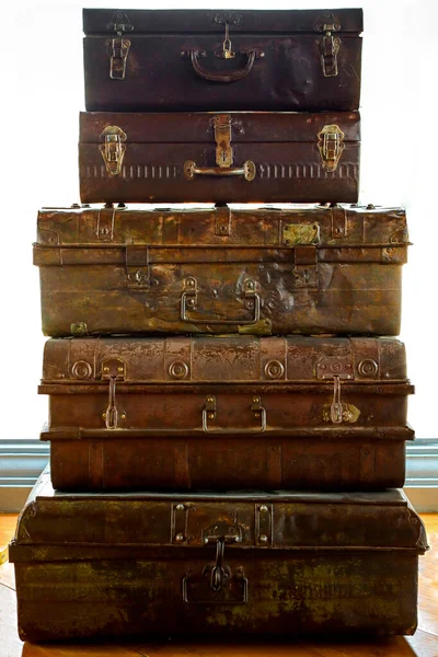 Chests Old Things Stacked — Stock Photo, Image