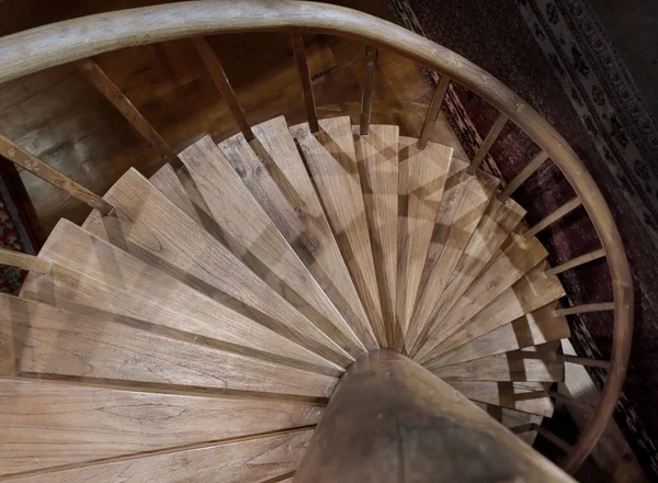 Wooden Staircase Goes Hotel — Zdjęcie stockowe