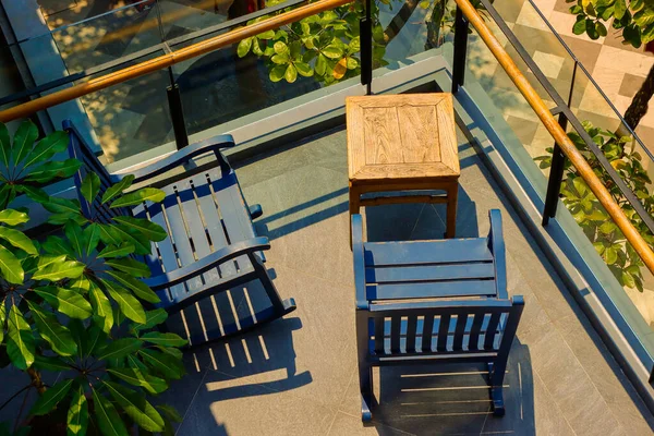 Table Chairs Front Restaurant — Stock Photo, Image