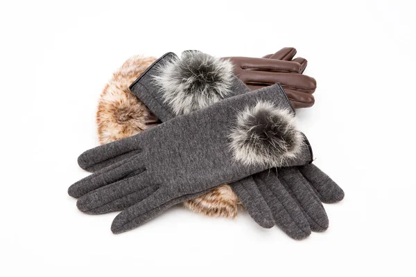 Gloves Isolated White — Stock Photo, Image