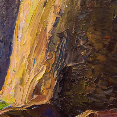 Tuval üzerinde yüzey boyama.