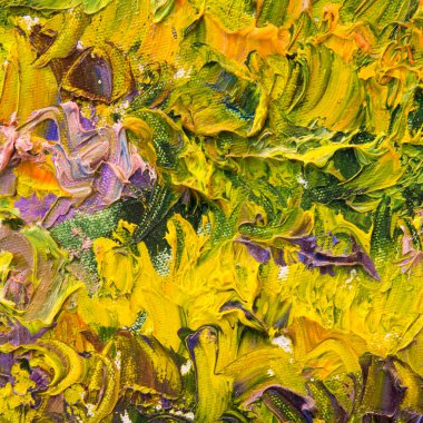 Tuval üzerinde yüzey boyama.