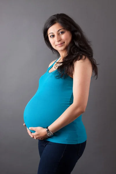 Жінка вагітна Схід Індійська — стокове фото