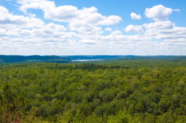 algonquin park gölde 2 nehirler üzerinde gözcü.