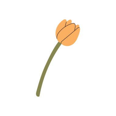 el çizimi lale ögesi vektörü