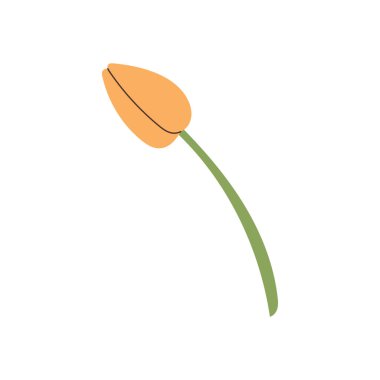 el çizimi lale ögesi vektörü