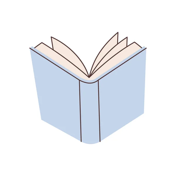 Elemento Libro Dibujado Mano Vector — Vector de stock