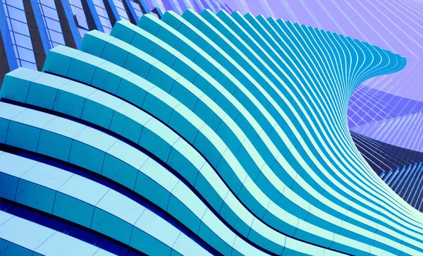 abstract blue and blue background on the theme of technology and medicine. A swirling wave going into the distance. Bright background for presentations, posters or internet banners.