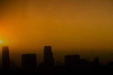 Bangkok 'un arka planında hava güzel.