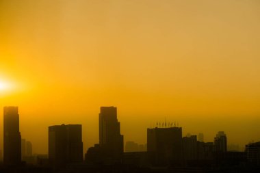 Bangkok 'un arka planında hava güzel.