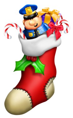 karikatür Noel çorap çocuk oyuncakları ile için