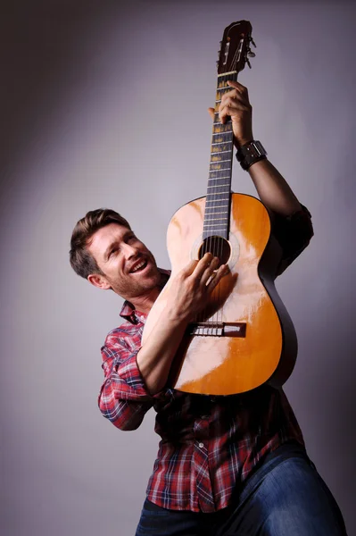 Musician with classic guitar — Stock Photo, Image