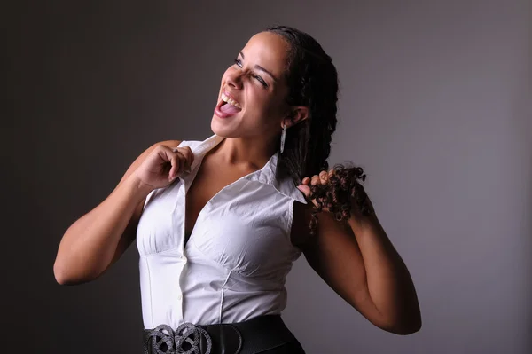 Beautiful woman screaming — Stock Photo, Image