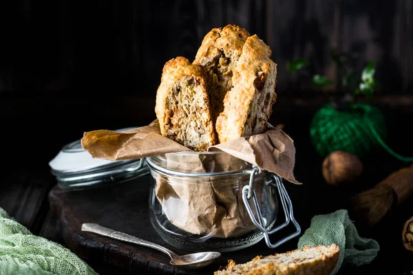 Italian Cantuccini Cookies Italian Biscotti Traditional Cookie Italian Dessert Cookies — Stock Photo, Image