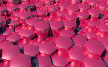 altıgenler ile 3D arka plan