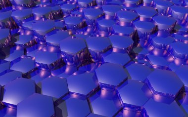 altıgenler ile 3D arka plan