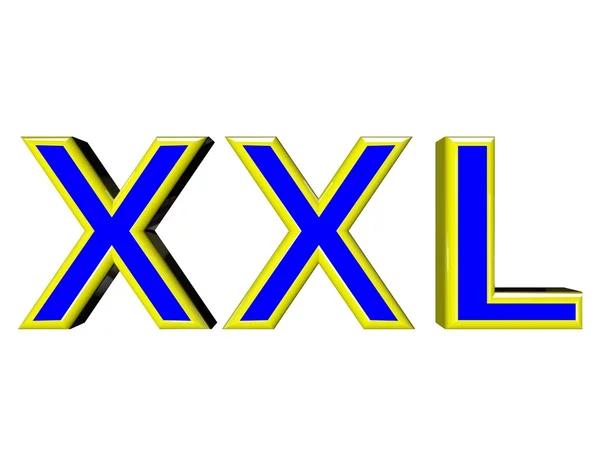 3D słowo xxl — Zdjęcie stockowe