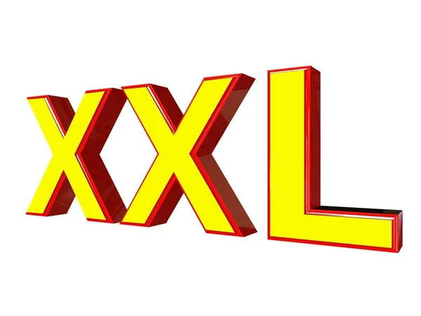 3D слово XXL — стоковое фото