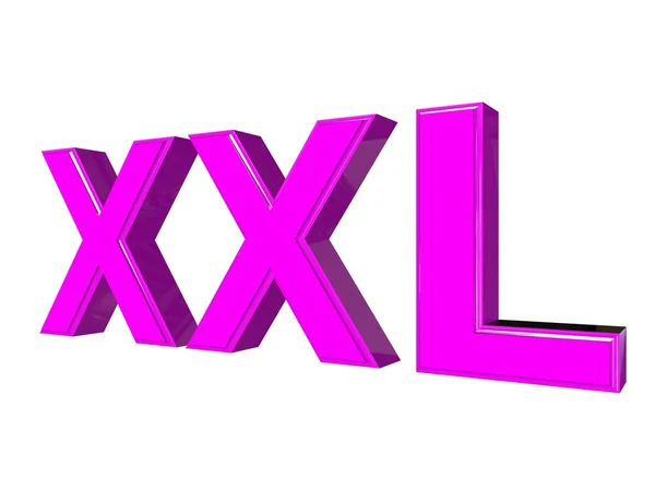 3D слово XXL — стоковое фото