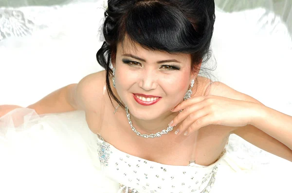Sorriso della sposa — Foto Stock