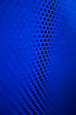 Tekstil yuvarlak desenli mavi arkaplan, dikey konum, yakın plan, kopyalama alanı