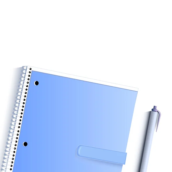 Notebook Mockup Illustration Downside Picture Copy Space Isolated White Background — Foto Stock