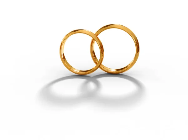 Illustration Wedding Rings Rolling Each Other Isolated Transparent Background Natural — Stock Photo, Image