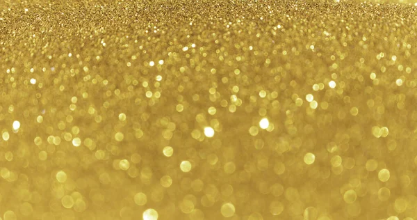 Golden Glitter Perspective Abstract Background Close Selective Focus Warm Bright — Stock Photo, Image