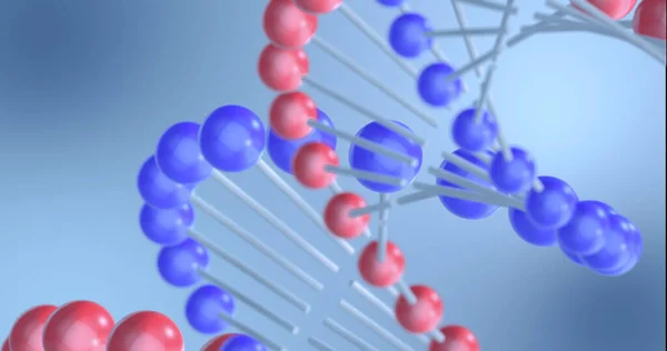 Illustration Des Doppelhelix Dna Modells Auf Blauem Hintergrund Medizinische Wissenschaft — Stockfoto