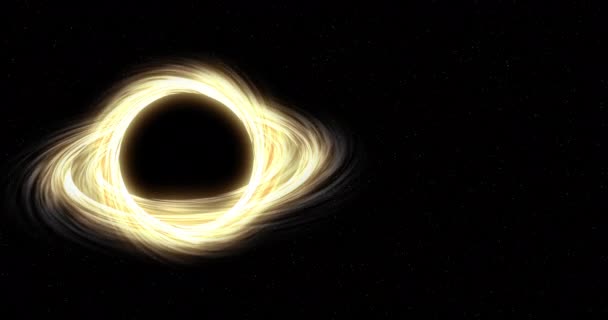 Buraco Negro Supermassivo Espaço Exterior Animação Loop Com Espaço Cópia — Vídeo de Stock