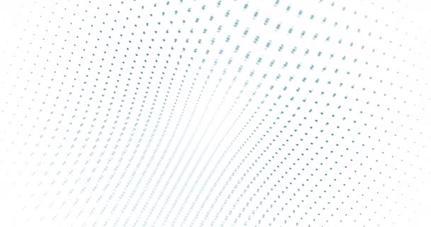 Conception Abstraite Fond Fond Blanc Points Bleus Déplaçant Tordant Vagues — Video